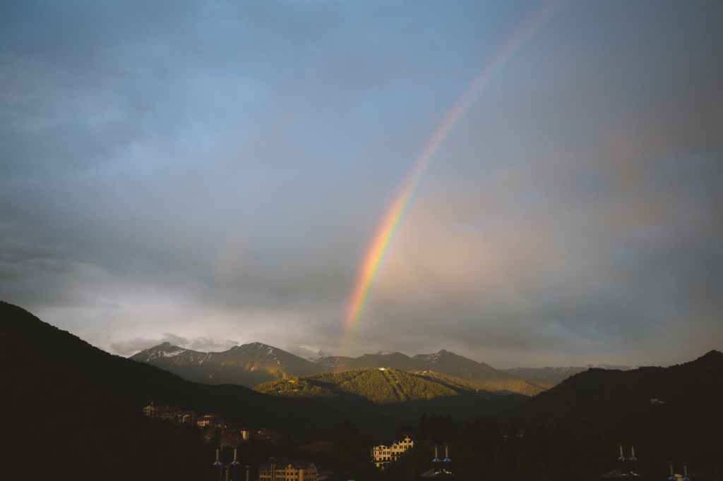 beautiful rainbow in the sky